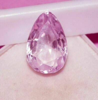 6.95 Cts Natural Kunzite Rose Pink Color Pear Cut Certified Gemstone
