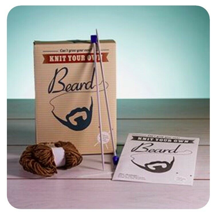 Can't Grown Your Own? Knit Your Own Beard Kit Unique Gift Boxed New By Bluw Ltd