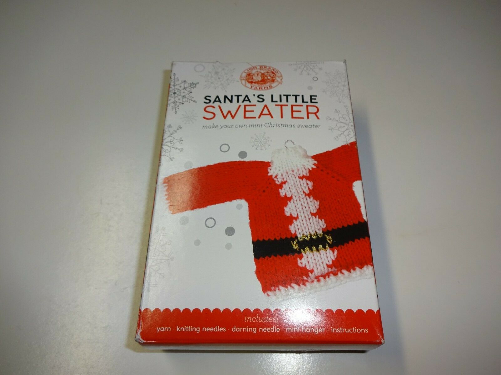 Lion Brand Santa's Little Sweater Kit - Mini Santa Sweater - Open Not Started