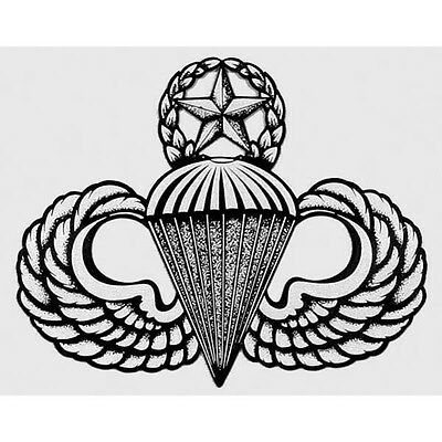 Us Army Airborne Master Parachute Wings/jump Master Sticker!!