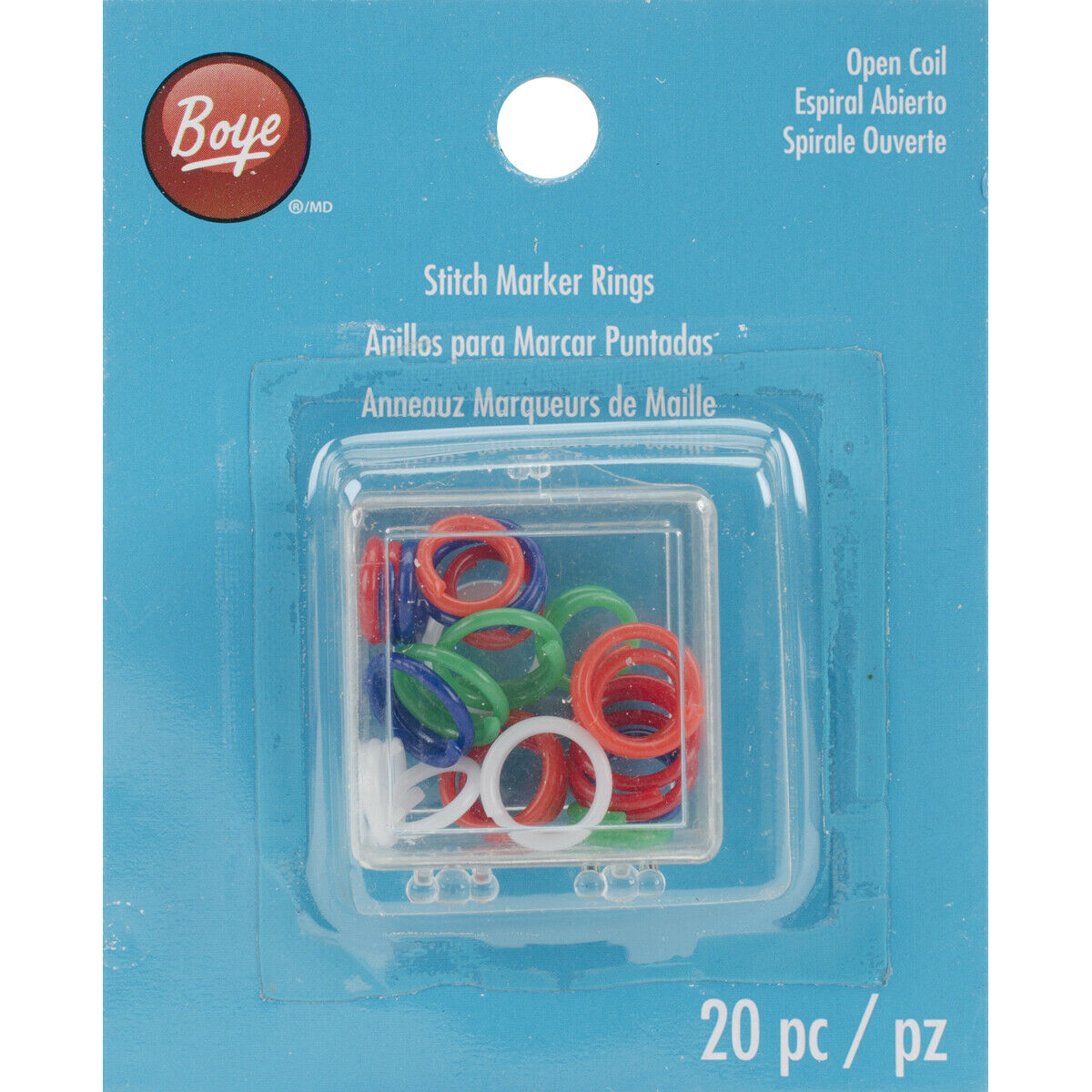 Boye 7581000m Stitch Marker Rings-20/pkg