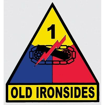 Us Army 1st Armored Division Sticker - Made In The Usa!!