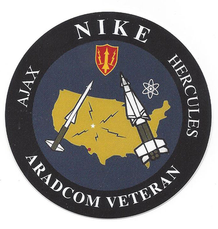 Nike Ajax / Hercules Aradcom Veteran Vinyl Decal (3.25" Dia) Free Delivery Usa