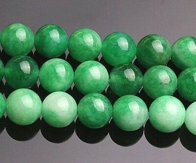 8mm Natural Korea Green Jade Gemstone Round Loose Bead 15" Aaa Grade