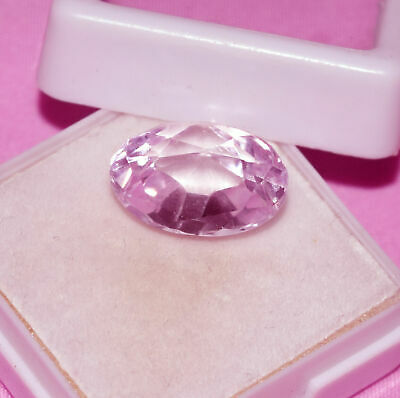 9.10 Cts Descent Natural Pink Kunzite Oval Shape Certified Gemstone