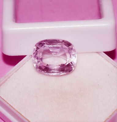 8.45 Cts Fascinating Natural Pink Kunzite Cushion Shape Certified Gemstone